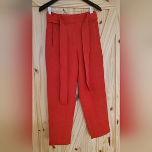 Aritzia Wilfred Size 4 Red Tie Front Pant
